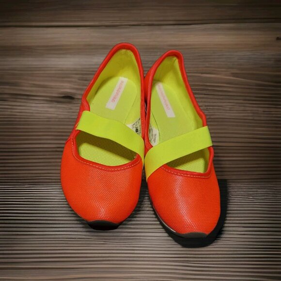 New Balance One Hundred Womens Neon Orange And Yellow Slip On Tennis Shoe - Picture 1 of 9